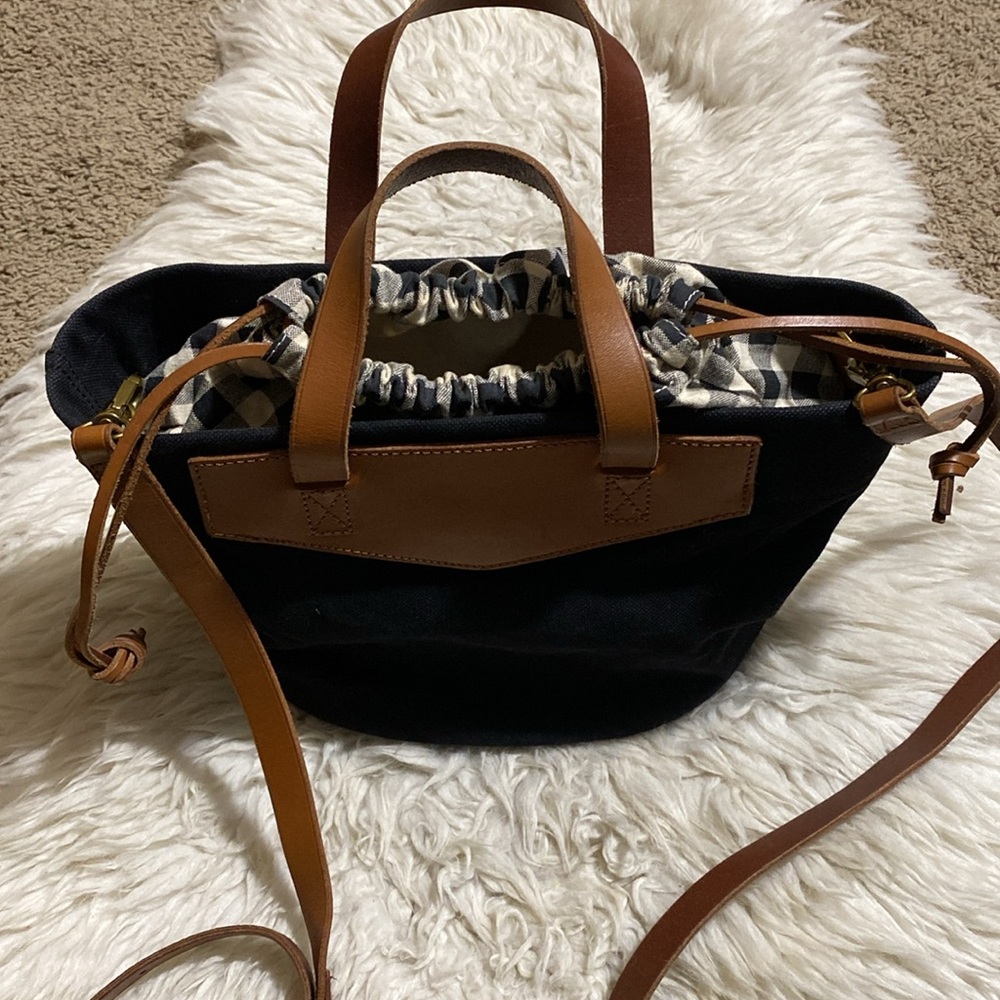 MADEWELL The Canvas Mini Drawstring‎ Black Crossbody Bag. - Picture 9 of 13